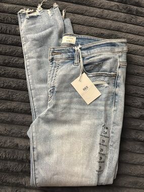 BKE Payton Light Blue Distressed Skinny Jeans